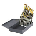 Drillco 15PC TiN Tipped Drill Set 1/16-1/2 BY 32nds 450T15